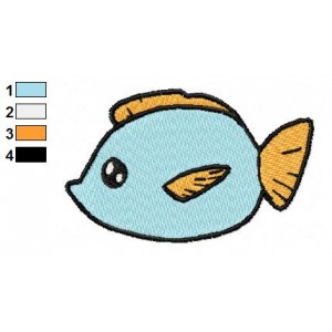 Free Animal for kids Fish Embroidery Design